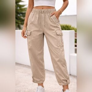Truth + Theory Khaki Cargo Pants for Women